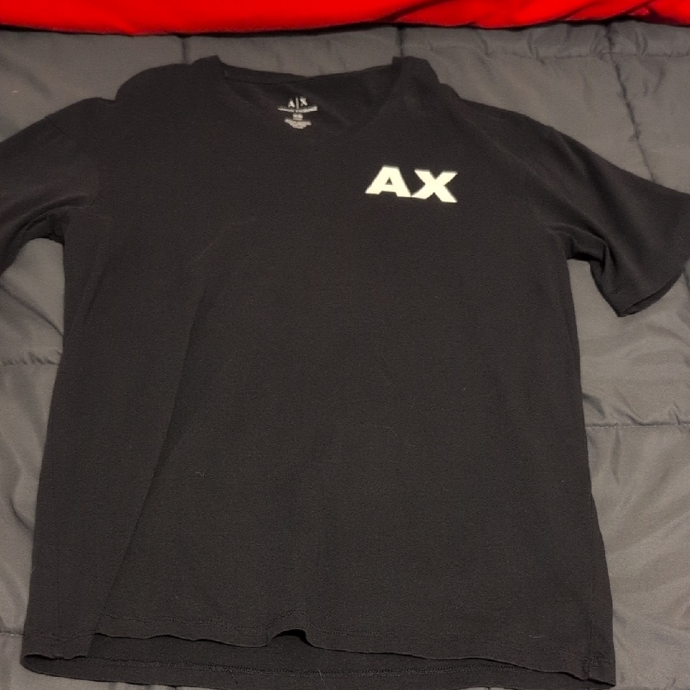 Armani Black Shirt V Neck Size S
